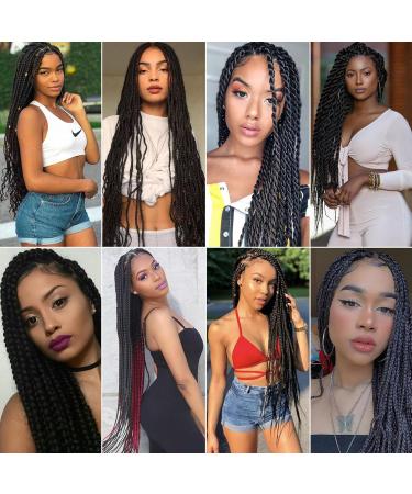 Buy Xusuperb Lang Anti-Stretchy Braid - 30 Pre-Stretched Black Kanekalon Hair Extensions (3 Pack) - Soft Knotless Yaki-Texture Braids - Perfect for Easy Braiding (Color 1B) - Buy Online on SooperMarket.com