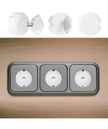 Buy COM-FOUR Child Locking Sockets - 10-Pack Safety for Babies & Toddlers with Metal Key - Secure Home Protection - Buy Online on SooperMarket.com