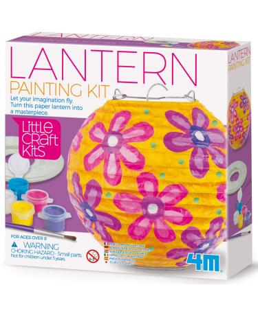 4M Lantern Painting Kit from Little Craft Kits  Let Your Imagination Fly  Turn a Paper Lantern into a Masterpiece  Ages 8+  Yellow
