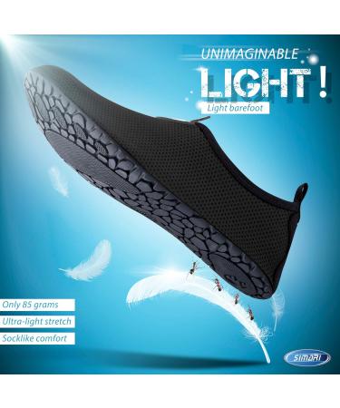 Simari Water Shoes for Men & Women - Quick-Drying Aqua Shoes | Bathing Beach & Swimming Footwear | SWS001 P nktchen Black 44/45 EU - Buy Online on SooperMarket.com