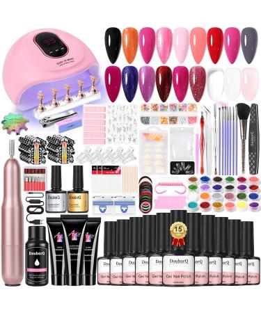 15 Colors Gelngel Set Nail cutter for gel nails with UV lamp for gelail starter set nail miller polygel nail files nail studio set for UV nail design Gelngel nail set nail art gifts women