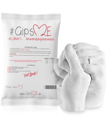 GipsMe alginate impact mass for 3D prints 450g alginate quick detergent alginate powder for body impressions for baby and adults (450 g) 450 g (1 Pack)