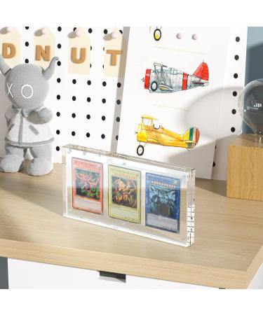 Wildnut Transparent Card Display Case - 35PT Acrylic TCG Triple Card Stand for Standard Comics, Sports, and Baseball Cards (20mm) - Buy Online on SooperMarket.com