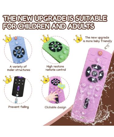 FATEORT Silicone Baby Teething Toys 2-Pack | Pressable Remote Control Shape | Boys Girls 3 Months+ | Relief for Teething Gum | Black - Buy Online on SooperMarket.com
