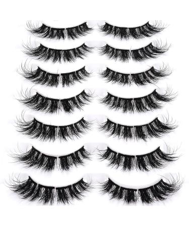 Higu clace False Eyelashes 10 Pairs Natural Wispy Lashes Soft Fluffy Mix10-16mm Individual Lashes Cluster Lightweight DIY Lash Extensions at Home - Bushy Flat 01 - Buy Online on SooperMarket.com