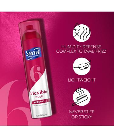 Suave Flexible Hold Hairspray for Women and Men - Anti-Frizz, Anti-Humidity Hair Finishing Spray 9.4 Oz (Pack of 2) - Buy Online on SooperMarket.com