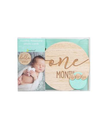 Gender-Neutral Baby Welcome Sign & Milestone Discs for Photos - Pearhead Birth Stats Board & Hello Baby Arrival Photo Prop Set - Buy Online on SooperMarket.com