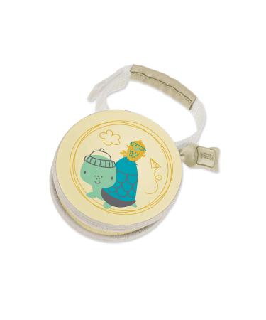 MAM Pod Dummy Bag Practical for Storing 2 Dummies Dummy Box with Velcro Fastener for Flexible Attachment Turtle Yellow/Tortoise