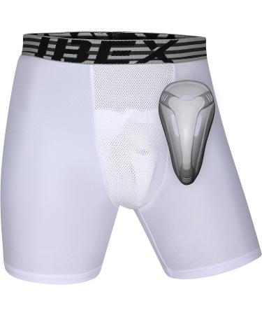 IBEX ATHLETIC Youth Compression Shorts with Protective Cup - X-Large | Youth Cup Underwear for Boys - Buy Online on SooperMarket.com