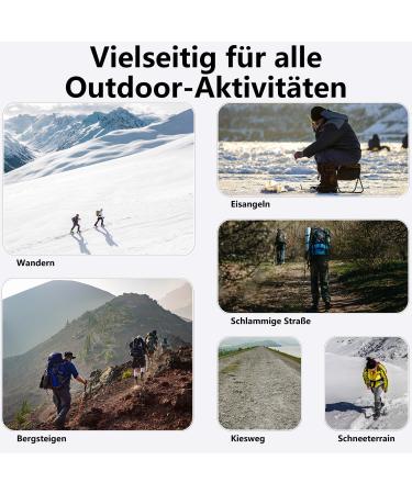 Ceestyle 11-Tooth Stainless Steel Crampons for Mountain Shoes - Anti-Slip Shoe Spikes for Hiking Trail Running Trekking & Winter Outdoor Activities | Black - Buy Online on SooperMarket.com
