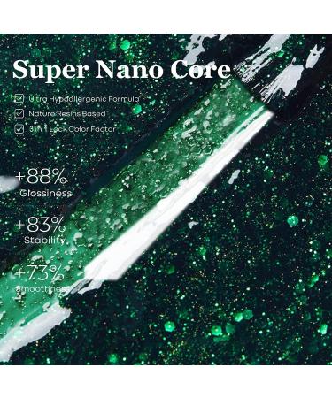 Modelones Blue Green Gel Nail Polish - 6 Colors Misty Gray Dark Green Glitter Gel Polish Kit Sage Green Baby Blue Nail Gel Polish Soak Off UV Gel Nail Lamp Gel Nail Kit DIY Home Nails Manicure Gifts - Buy Online on SooperMarket.com