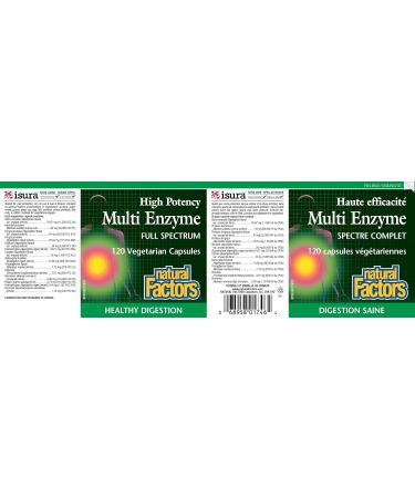 Natural Factors Multi Enzyme Full Spectrum 120 Capsules - Buy Online on SooperMarket.com