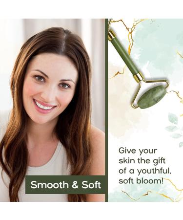 Jade Face Roller & Gua Sha Massage Tool Set - Premium Skin Care Gift for Radiant Skin - Buy Online on SooperMarket.com