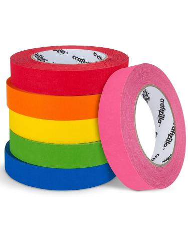 Craftzilla Colored Masking Tape Set - 6 Rolls, 990 Feet x 1 Inch Painter Tape Assortment - Buy Online on SooperMarket.com