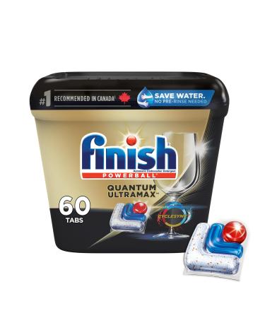 Finish Quantum UltraMAX Automatic Dishwasher Detergent Fresh 60 Tabs - Removes burnt-on stains & 24 h dried-on stains no pre-rinse needed