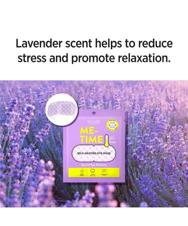Soo AE Me-Time Lavender Self-Heating Eye Mask 6 Count - Relief from Eye Fatigue & Dry Eyes - Moist Hot Compress Patch for Sleeping - Made in Korea - Buy Online on SooperMarket.com