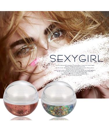 2Pcs Vegan Holographic Body Glitter Cruelty-Free Nail Hair Face & Body Glitter for Festivals & Cosplay - Buy Online on SooperMarket.com