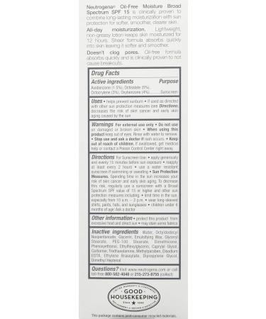 Neutrogena Oil-Free Daily Moisturizer & Neck Cream SPF 15 - 4 fl. oz (Pack of 3) - Buy Online on SooperMarket.com