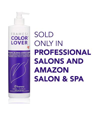 Framesi Color Lover Dynamic Blonde Conditioner - Purple Sulfate-Free Conditioner for Color-Treated Hair 16.91 Fl Oz - Buy Online on SooperMarket.com