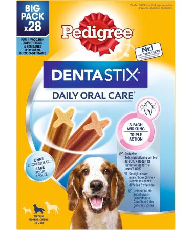 Buy Pedigree Dog Snacks Dentastix for Medium Dogs (10-25kg) - 28 Sticks 720g - Healthy Dental Treats for Your Pet - Buy Online on SooperMarket.com