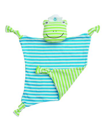 Apple Park Organic Farm Buddies - Skippy Frog Blankie  Blanket Baby Toy for Newborns  Infants  Toddlers - Hypoallergenic  100% Organic Cotton