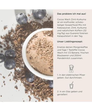 Sooper Food Cocoa Wach - Zimt - Kurkuma Powder | Bio Vegan Chocolate Nut for Fast Energy - 250g - Buy Online on SooperMarket.com