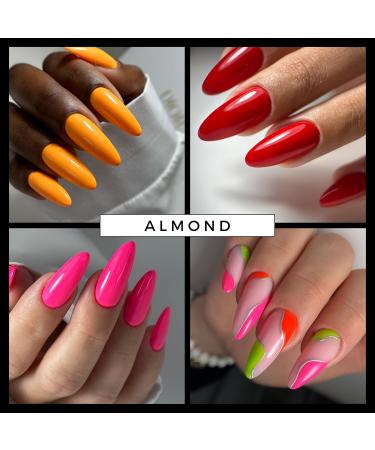 Dual Nail Forms ALMOND Extension - 12 Sizes Full Cover Molds for Poly Nail Gel | Perfect for Salon & DIY Nail Art - Buy Online on SooperMarket.com