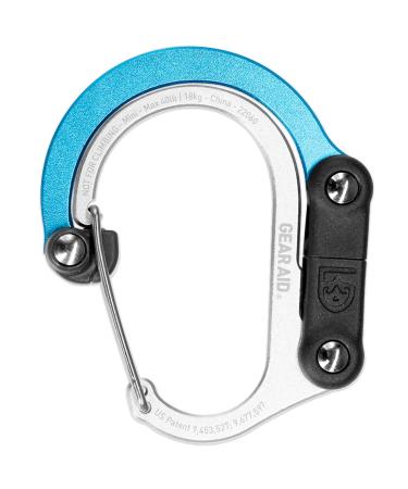 Gear Aid Heroclip (mini) carabiners and hooks to attach pockets wallets lanterns strollers tools helmets water bottles and much more blue