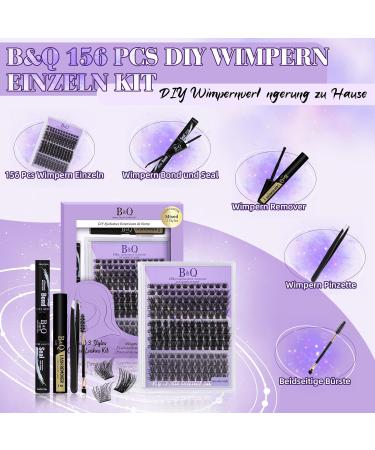 Premium 156PCS Lash Extension Set - DIY Eyelash Extensions Kit with Adhesive Mascara Brush & Applicators - SUNSKIT - Buy Online on SooperMarket.com