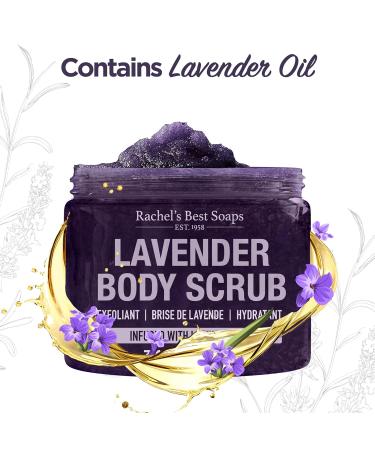 BeautyFrizz Lavender Body Scrub 24 Oz - Exfoliating Scrub with Sea Salt, Aloe & Shea Butter - Pack of 2 - Buy Online on SooperMarket.com