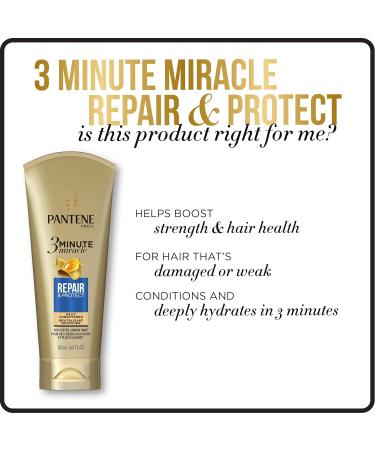 Pantene Pro-V Repair and Protect 3 Minute Miracle Conditioner for Damaged Hair - Triple Pack 6 fl oz - Buy Online on SooperMarket.com