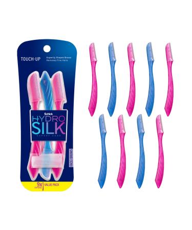 Schick Hydro Silk Touch-Up Multipurpose Exfoliating Dermaplaning Tool with Precision Cover 9 Count