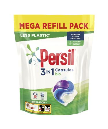 Persil Bio Laundry Washing Capsules brilliant stain removal mega refill pack 1.35 kg (50 washes) Bio 1.35 kg (Pack of 1)