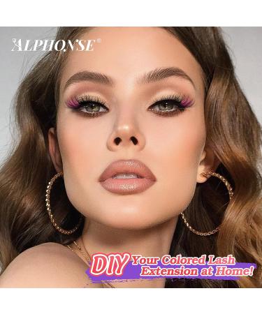 140Pcs CC Curl Colored Lash Clusters for DIY Eyelash Extensions | ALPHONSE Style A - 6 Colors - Buy Online on SooperMarket.com