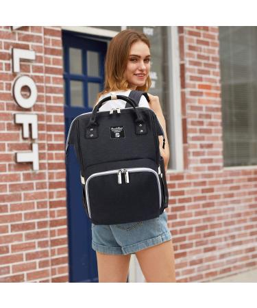 Pomelo Stylish Baby Diaper Backpack | Multifunctional Water-Repellent Large Capacity | Perfect for On-the-Go Black Design - Buy Online on SooperMarket.com