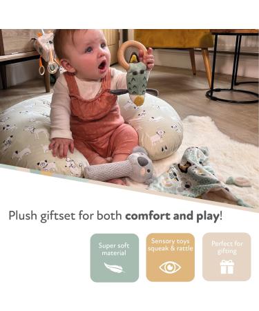 Nuby Animal Adventures Baby Gift Set 3-Piece Keepsake Set | Comforter, Squeaker & Rattle | Suitable from Birth - Buy Online on SooperMarket.com
