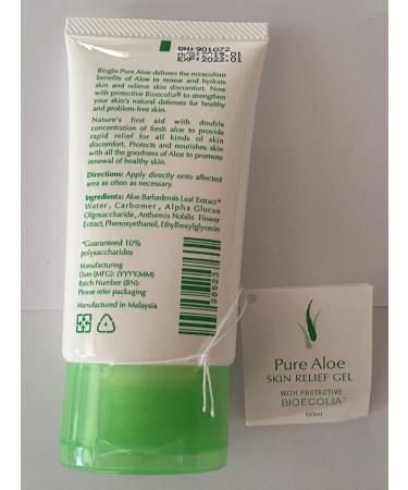 Bioglo Pure Aloe Skin Relief Gel - Soothing Aloe Vera Gel with Bioecolia - Buy Online on SooperMarket.com