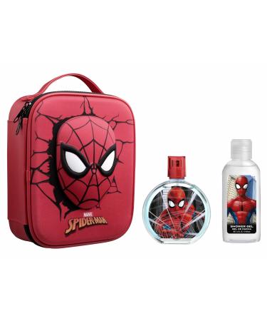Marvel Spider Man By Marvel for Kids - 3 Pc Gift Set 3.4oz Edt Spray 2.0oz Shower Gel Bag 3count