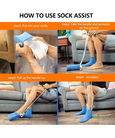 Sock Aid for Putting Socks On Slider Putting Socks and Sock Helper Avoid Bending for Elderly Pregnant Women Disabled and Handicapped Elderly Senior Diabetics - Buy Online on SooperMarket.com