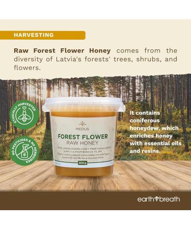 Earthbreath Forest Flower Raw Honey 900g - Pure Dark Unpasteurised & Unfiltered - Natural Sweetener for Cooking Tea Coffee Milk Juice - 900g Pack - Buy Online on SooperMarket.com