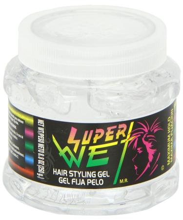 Super Wet Plus Transparent Hair Gel 8.8 Oz - Transparente Pelo for Strong Hold - Buy Online on SooperMarket.com