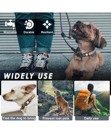 Wallfid Airtag Dog Collar & Silicone GPS Tracker Cover Anti-Loss Pet Accessory for Cats & Dogs (Black & White) - Buy Online on SooperMarket.com