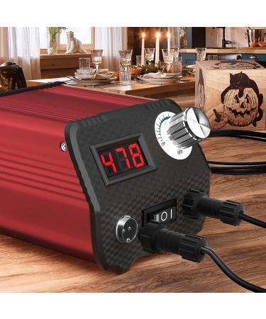 Professional 60W Wood Burning Kit with 24 Wire Nibs - Ideal for Pyrography on Wood, Leather, and More - Buy Online on SooperMarket.com