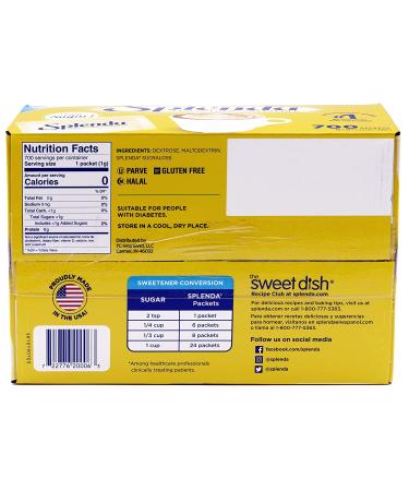 SPLENDA No Calorie Sweetener Single-Serve Packets - 700 Count - Buy Online on SooperMarket.com