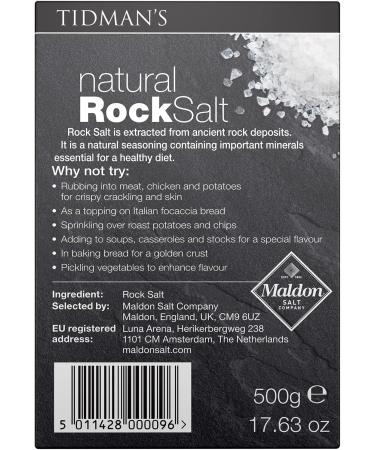Tidmans Natural Rock Salt 500g - Premium Quality Salt for Cooking - 500g Pack of 1 - Buy Online on SooperMarket.com