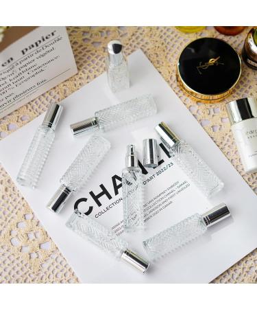 Yu Feng 12-Piece Taj Mahal Style Clear Glass Atomizer Spray Bottles - Refillable Perfume & Essential Oil Set with Funnel & Pipettes | International Shipping - Buy Online on SooperMarket.com