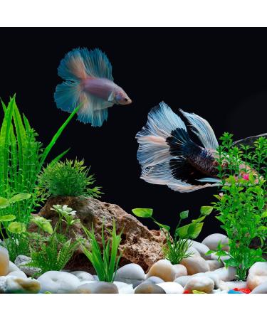Omjmyy 21-Piece Artificial Aquarium Plants Set | Vibrant Plastic Decorations for Fish Tanks & Aquatic Landscapes - Buy Online on SooperMarket.com