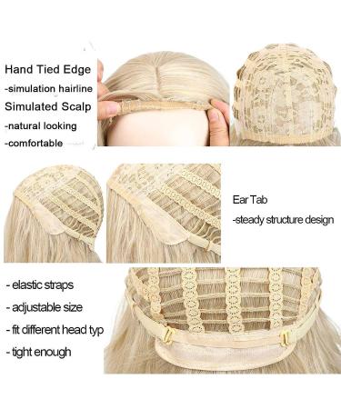 SHINYSHOW 26 Blond 613 Long Wavy Wig | Middle Part Synthetic Halloween Cosplay Wig for Women - Buy Online on SooperMarket.com