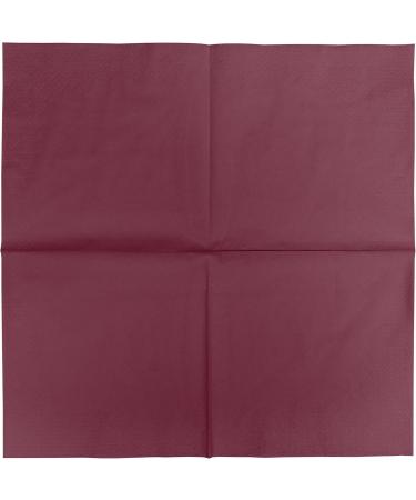 HEKU 100 Monochrome Napkins - 3-Layer 33x33cm | Highly Absorbent & Stylish Bordeaux | Uniform Quality for Events & Gastronomy | Practical 5-Pack - Buy Online on SooperMarket.com
