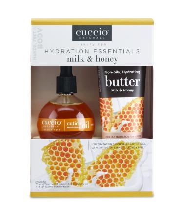 CUCCIO Milk and Honey Hydration Essentials- 73ml Cuticle Oil & 4oz Butter Honey 2 Piece Set